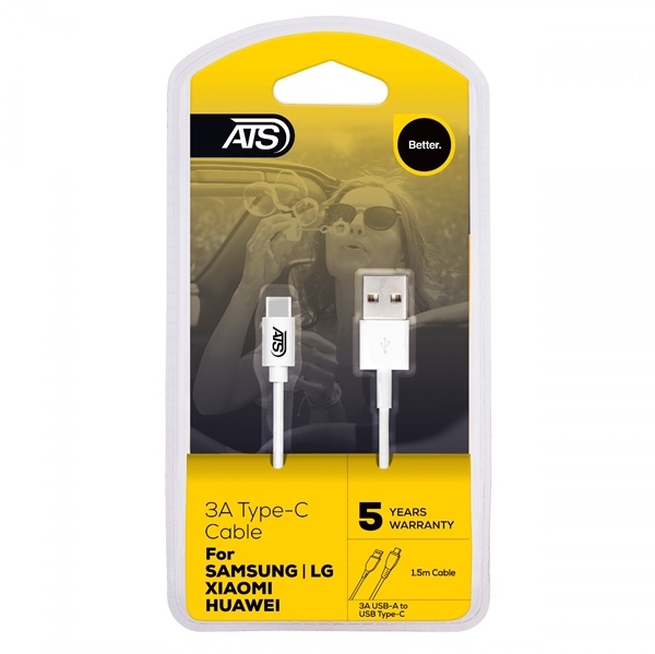 ATS 3A Sync &amp; Charge Cable for Type-C (1.5m)