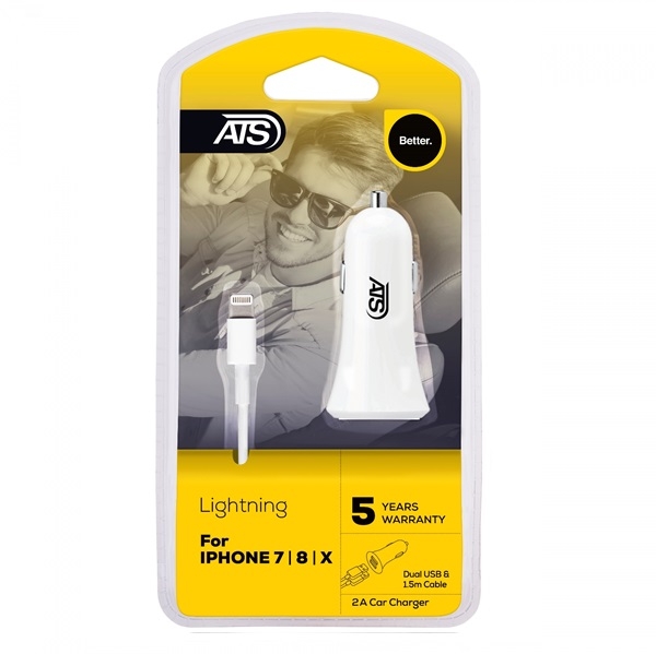 ATS 2A Dual USB Car Charger for iPhone