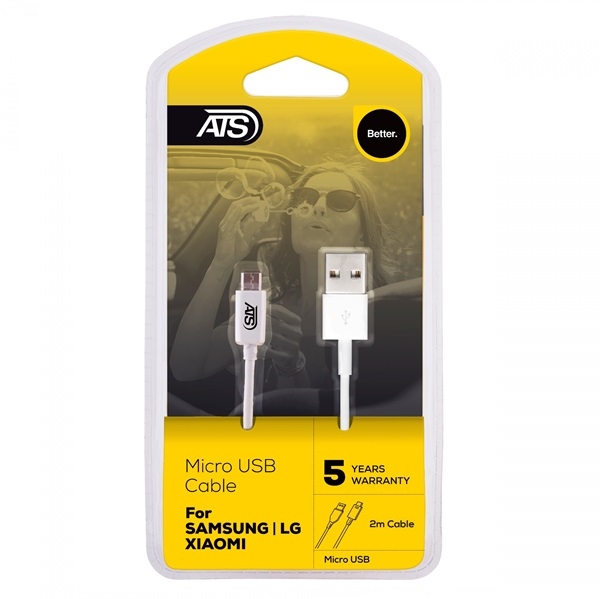 ATS Sync &amp; Charge Micro USB Cable (2m)