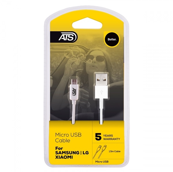 ATS Sync &amp; Charge Micro USB Cable (1.5m)