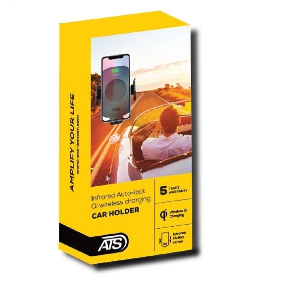 ATS infrared Auto-lock Qi Wireless Charging Car Holder