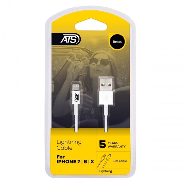 ATS Sync &amp; Charge Cable for iPhone (2m)