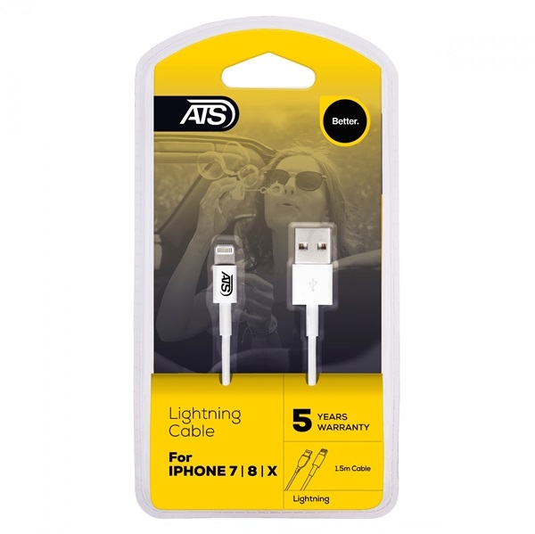 ATS Sync &amp; Charge Cable for iPhone (1.5m)